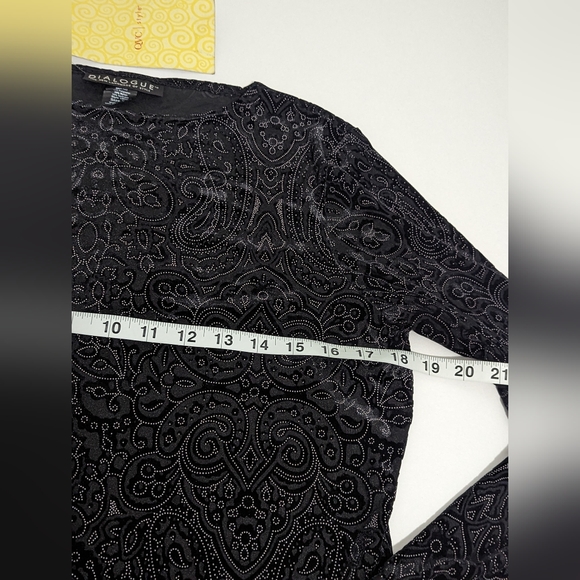 Dialogue QVC Style Velour Burnout Style Top Shirt Women's Size XS New NWT - Picture 5 of 8